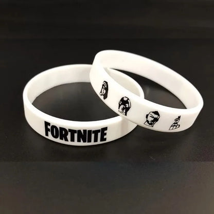 1 Stück rot-schwarzes Blanko-Fitness-Fortnite-Armband, Geschenk für Herren, Damen und Kinder, Gummi-Silikon-Armband für Männer, Großhandel