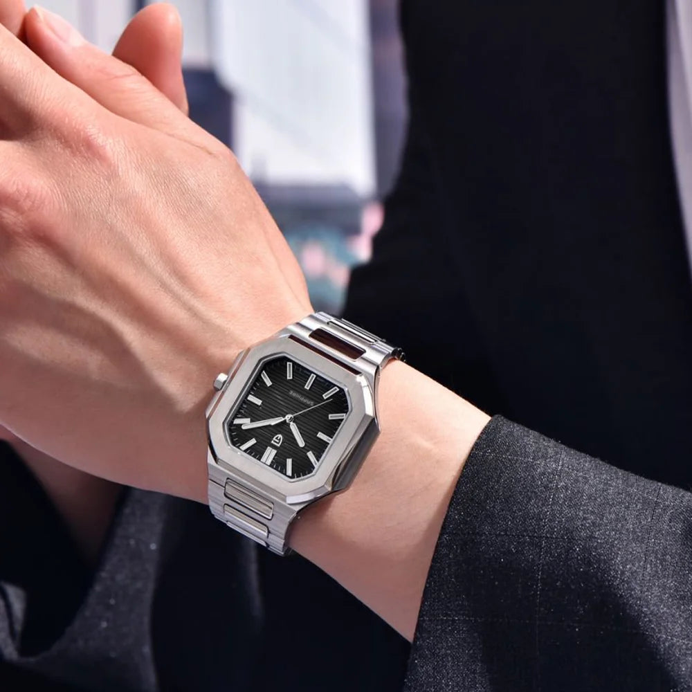 Reloj cuadrado de cuarzo para hombre PAGANI DESIGN New V2, marca de lujo premium, deportivo, resistente al agua, de zafiro y acero inoxidable