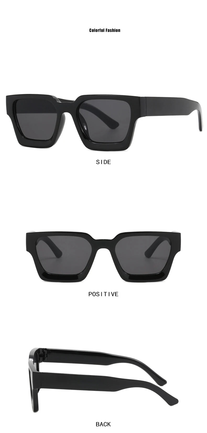 Fashion Square Sunglasses Woman Brand Designer Vintage Sun Glasses Female Fashion Retro Gradient Big Frame Oculos De Sol