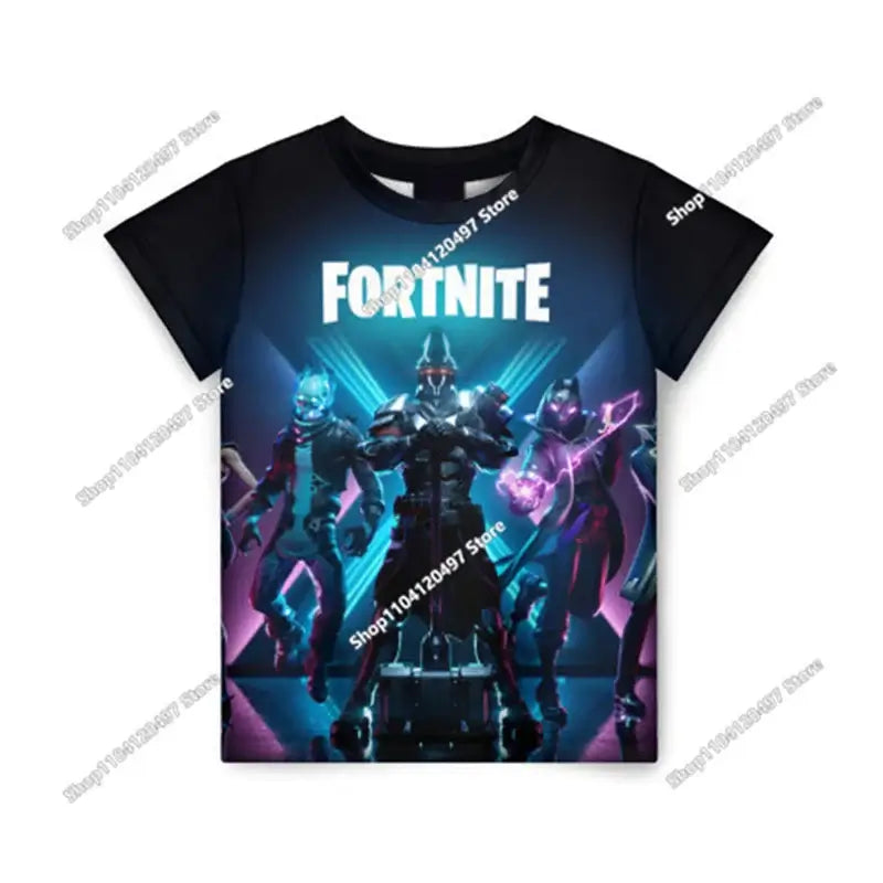 Cartoon Fortnite T Shirt 3D Printed Boys Girls Streetwear Kids Clothes Funny Tshirt O-Neck Summer Tops Birthday Gifts