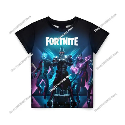 Cartoon Fortnite T Shirt 3D Printed Boys Girls Streetwear Kids Clothes Funny Tshirt O-Neck Summer Tops Birthday Gifts