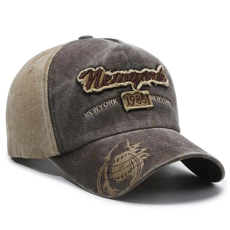 New Hat Spring and Summer European and American Sunscreen Baseball Cap Men's Washed Old Outdoor Casual Cap Women's Retro Sun Hat