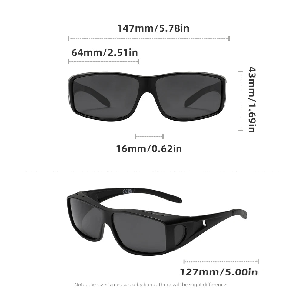 SPEEDHYUN Fit Over Wrap Sunglasses Men Women Anti Glare Night Vision UV400 Protection Driving Sport Protective Glasses Eyewear