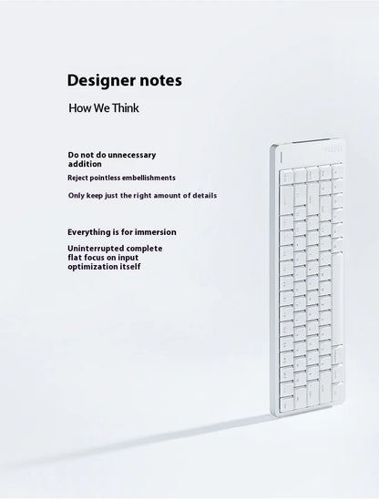 Tastiera meccanica Lofree FLOW2 Business Office, wireless Bluetooth e cablata, silenziosa con suono delicato, compatibile, mute, blocco in alluminio