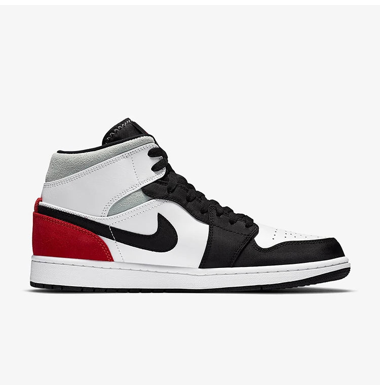 Γνήσια ανδρικά αθλητικά παπούτσια μπάσκετ Nike Air Jordan 1 AJ1 με μεσαίο ύψος και αντικραδασμική προστασία 852542-100