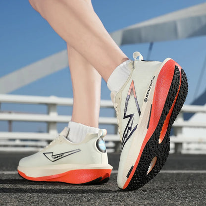 Zapatillas de running con placa de carbono para maratón, deportivas, transpirables, ligeras, cómodas y antideslizantes para hombre y mujer
