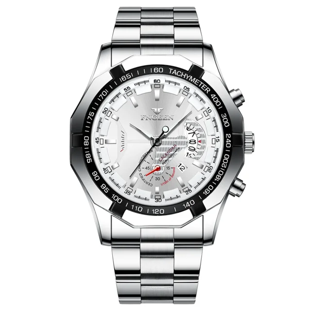 Montre-bracelet pour homme, style militaire, décontracté ou sportif, à quartz, de marque prestigieuse, en acier intégral, étanche