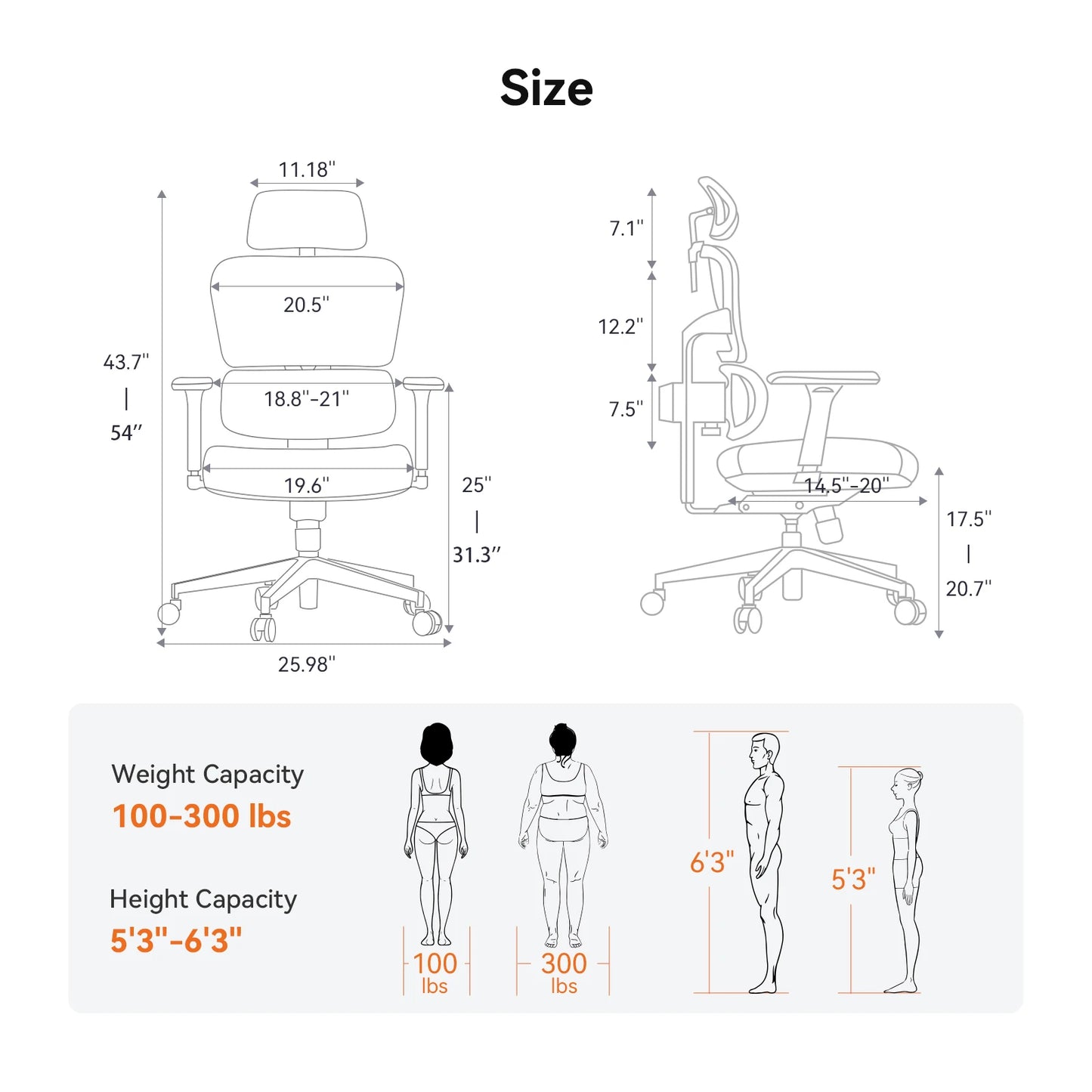 NEWTRAL NT001 Ergonomic Office Chair with Auto-Following Lumbar Support, 3 Recline Angles, Adjustable Backrest Armrest Headrest