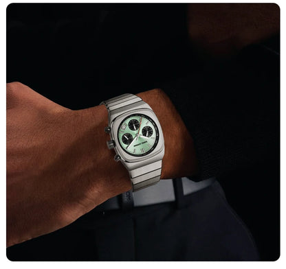 DG9008 Men's Watch, Original Fashion Brand Quartz Waterproof Luminous Watch with Three Small Dials and Moon Phase
