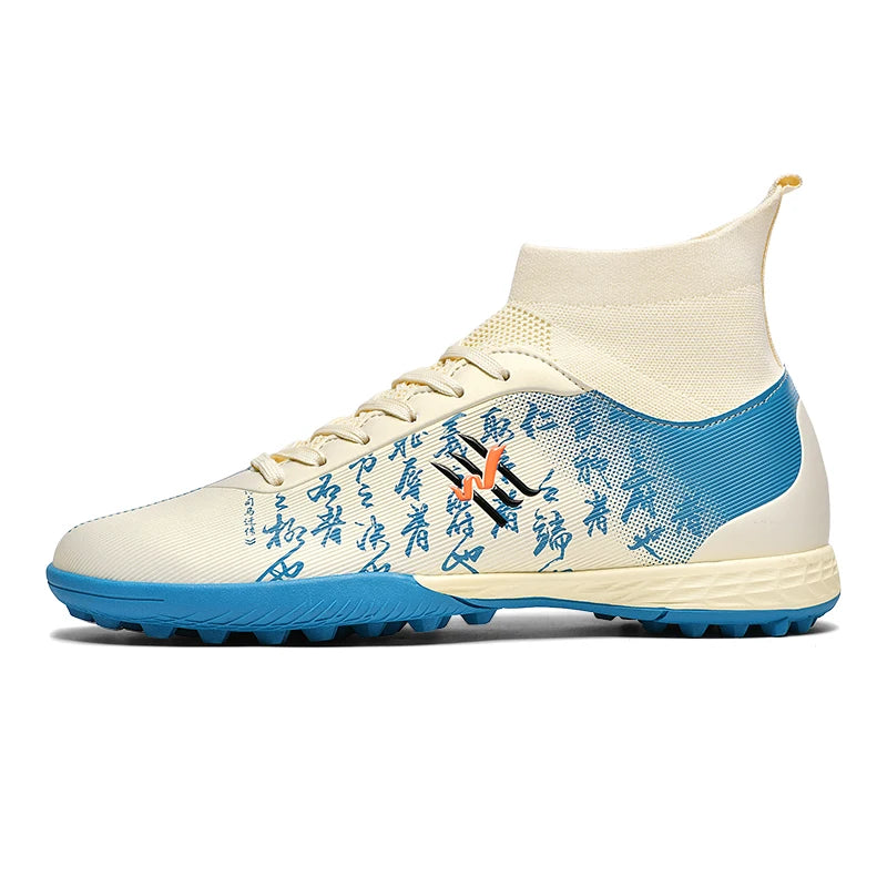 Nouvelles bottes de Football hommes chaussures de Football crampons chaussure de Football professionnelle hauts pointes antidérapantes pour grands garçons large baskets d'entraînement