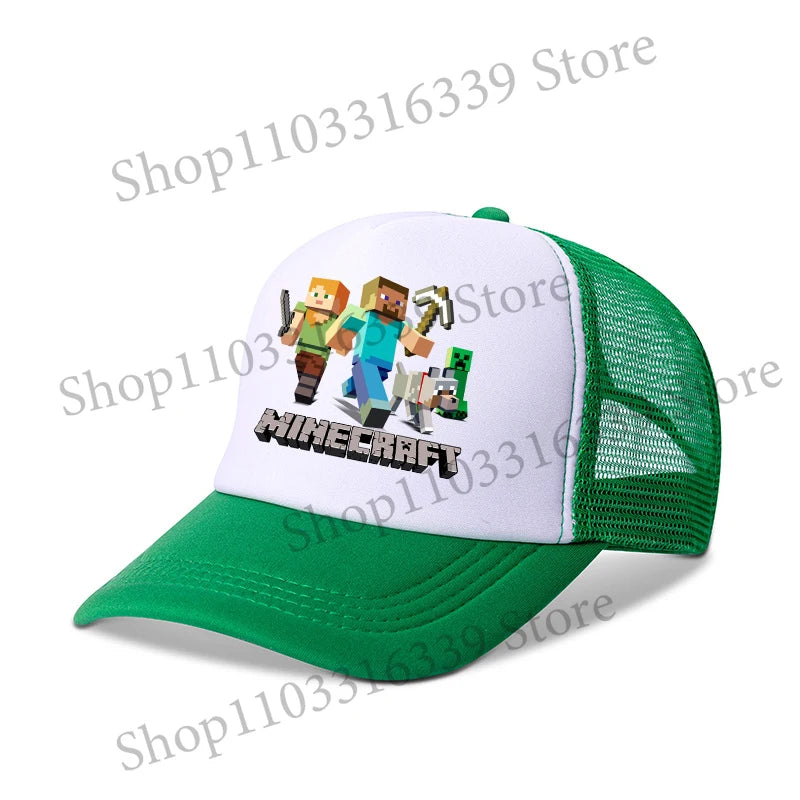 New Game Theme Hat Man Baseball Cap Male Sunshade Sunscreen Cap Minecrafted Fashion Hip Hop Caps Leisure Net Hats Birthday Gift