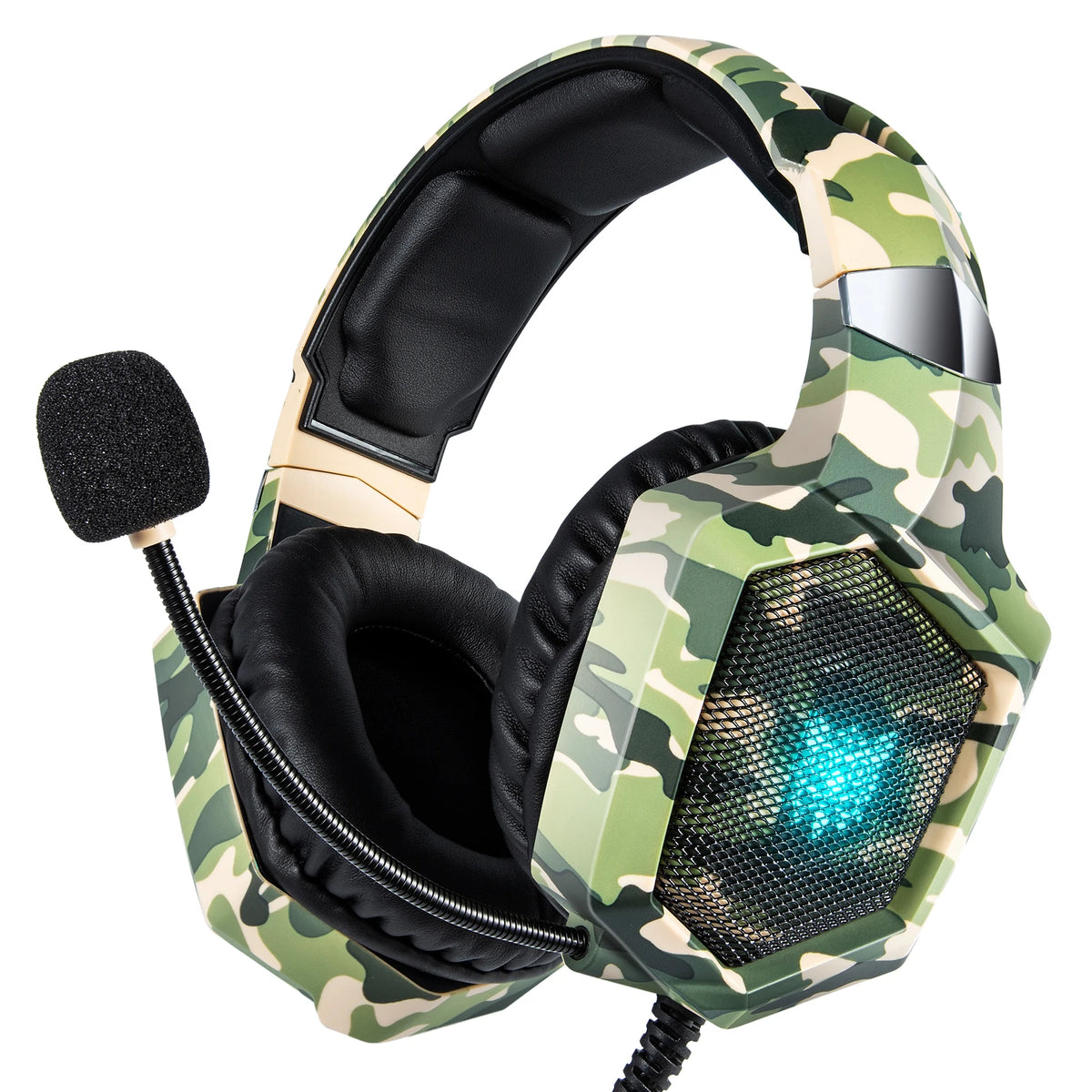 ONIKUMA K8 casque de jeu avec micro HD Flexible lumière rvb son Surround sur-oreille casque filaire Gamer pour PC de jeu Xbox