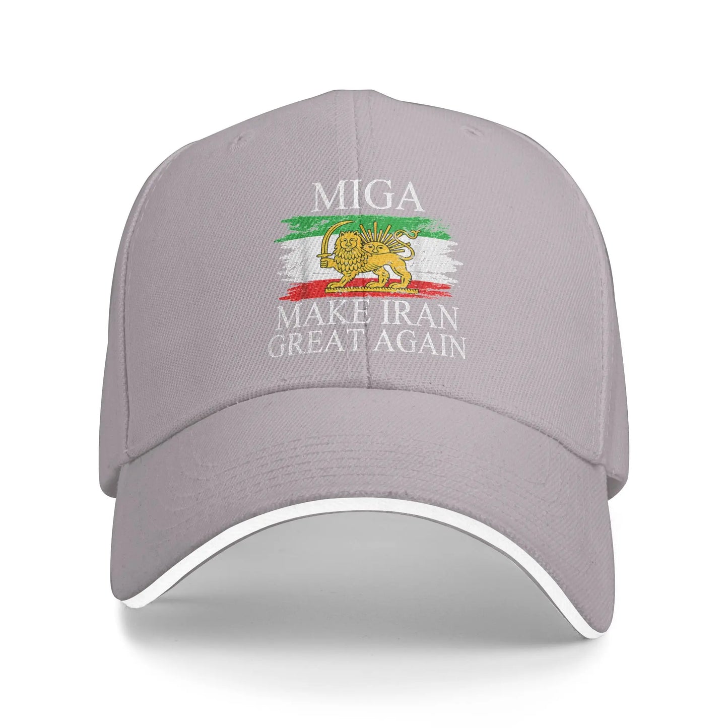 Make Iran Great Again Emblem Of Iran MIGA Gift Sun Baseball Cap Summer Unisex Trucker Hat High Quality Baseball Caps