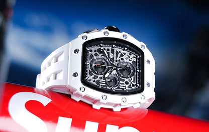TSAR BOMBA New TB8204 Watch for Men, Japan Quartz Chronograph, 50M Waterproof Wristwatch, Fashion Sport Clock, Luxury Gift
