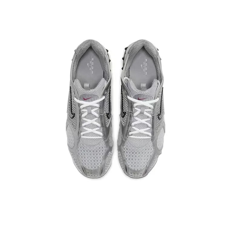 Nike Air Zoom Spiridon Cage 2 Unisex Χαμηλά Casual Παπούτσια Αθλητικής Ένδυσης Ανθεκτικά στη Φθορά Γκρι Κόκκινα Lifestyle Υποδήματα CJ1288-600