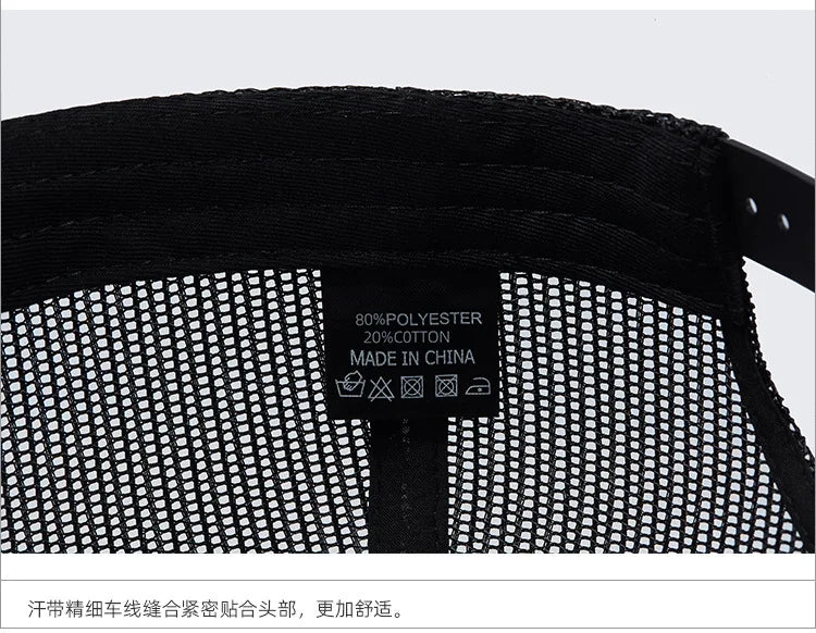 High Quality Mesh Baseball Cap Women Men Summer Cotton Breathable Sunhat Unisex Adjustable Snapback Trucker Hats Male Female