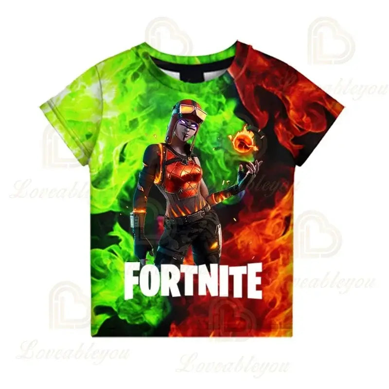 Camiseta Battle Royale Fortnite Victory para niños, tops para niñas y niños, camisetas Harajuku infantiles 3D, NUEVO DISEÑO 2025