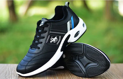 Men's leather sneakers Casual versatile shoes Outdoor non slip running footwear Fashion men's board shoes Zapatos Homme