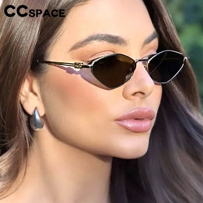Luxury Brand Design Metal Sunglasses Women Small Size Diamond Casual Suneyeglass Outdoors TRAVEL Vacation UV Protection #303369