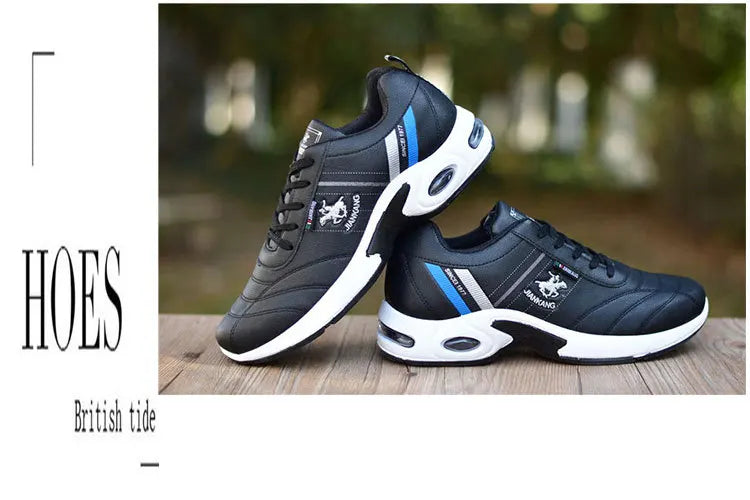 Men's leather sneakers Casual versatile shoes Outdoor non slip running footwear Fashion men's board shoes Zapatos Homme