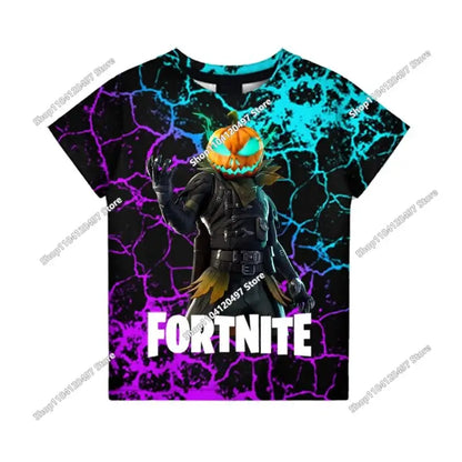 Cartoon Fortnite T Shirt 3D Printed Boys Girls Streetwear Kids Clothes Funny Tshirt O-Neck Summer Tops Birthday Gifts