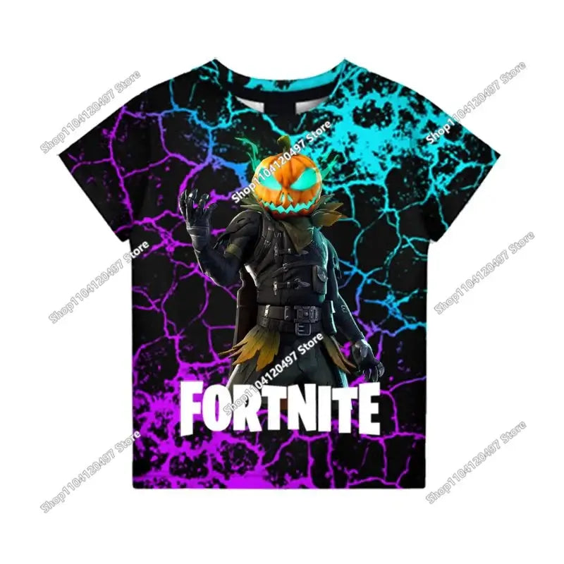 Cartoon Fortnite T Shirt 3D Printed Boys Girls Streetwear Kids Clothes Funny Tshirt O-Neck Summer Tops Birthday Gifts