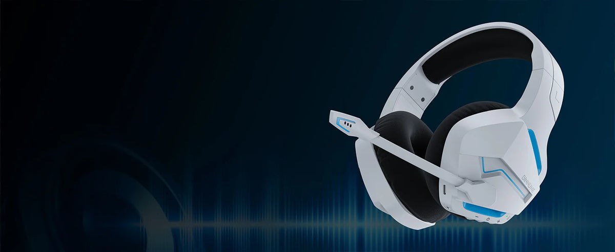 BINNUNE BW01 Casque Gaming Sans Fil 2.4GHz pour PS5 PS4 PC, Bluetooth 5.3 avec 120 Heures d'Autonomie et Micro à Réduction de Bruit