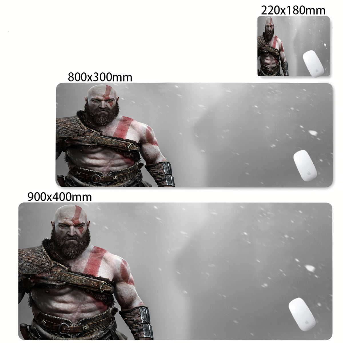Xxl Mouse Pad God of War Desk Mat Pc Gaming Accessories Keyboard Computer Mousepad Gamer Large Cabinet Office Table Carpet Rug