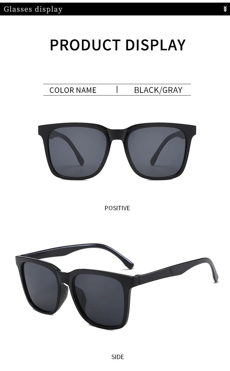 Korean Style Sunglasses Men Women Outdoor Square Sunglasses Driving Mercury Sunscreen Glasses Lens UV400