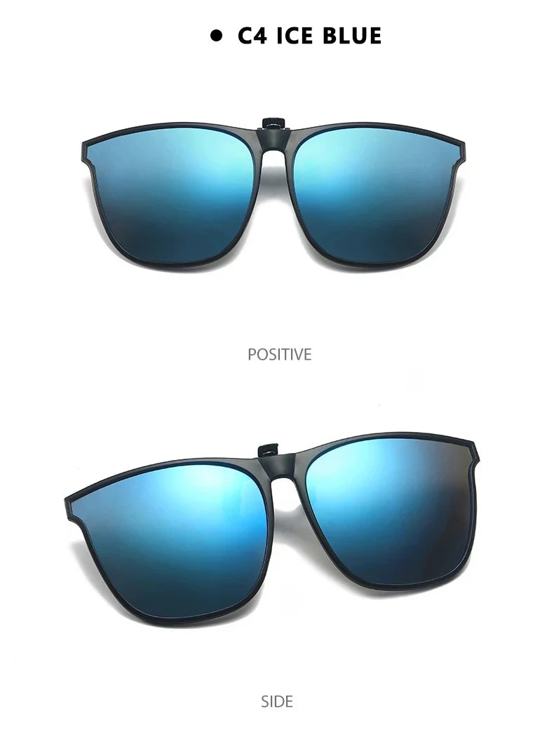 Polarized Rimless Men Clip On Sunglasse Glasses Narrow Clip-on Lenses Women Anti-glare Sunglasses UV400 Goggles New In