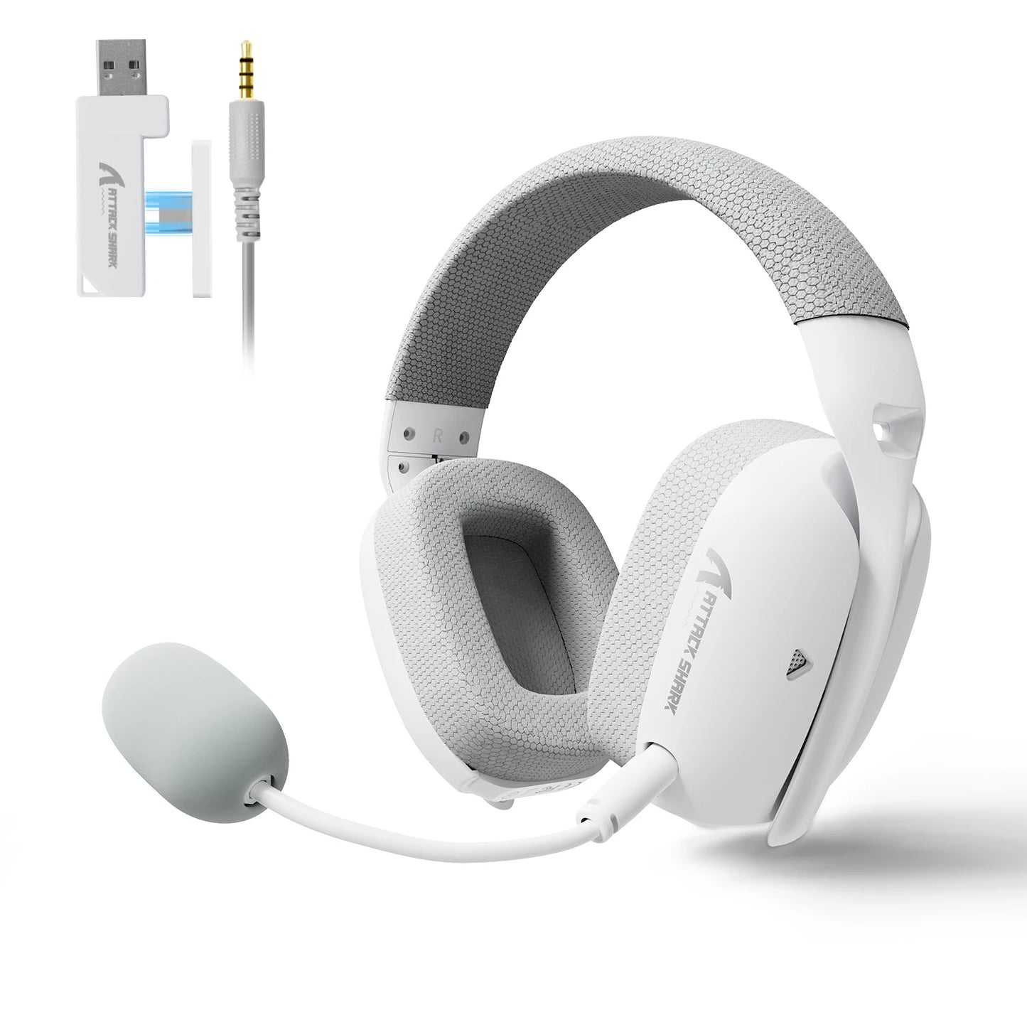 ATTACK SHARK L80PRO Auscultadores Gaming 3 em 1 – Auscultadores Bluetooth sem fios de baixa latência com microfone duplo, som Hi-Fi 40mm e ligação estável para gaming