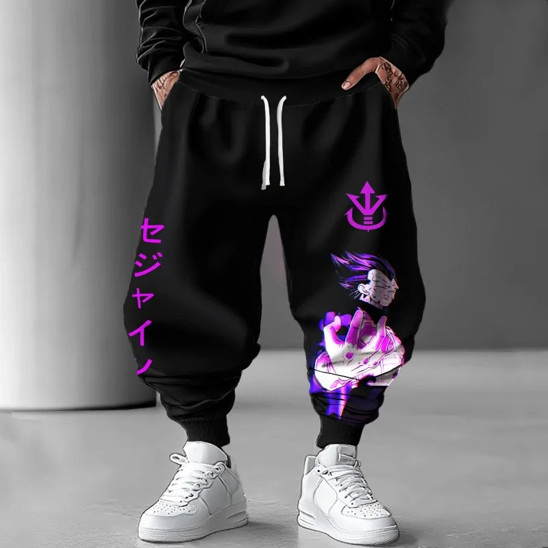 2026Trendy Men's Summrt Sweatpants Japanese Anime Dragon Ball Z Majin Buu Graphic Pants Harajuku Y2k Streetwear Outdoor Leggings