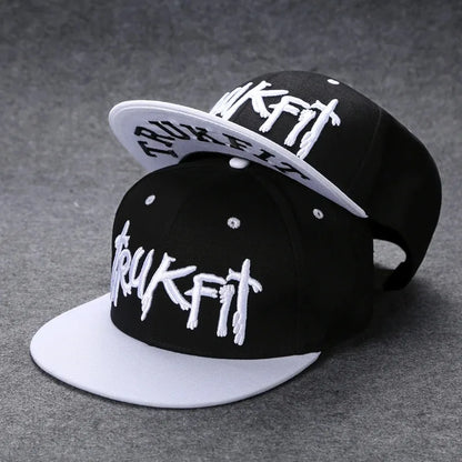 Men's Letter Embroidery Tide All-Match Flat Brim Baseball Cap Ladies Summer Hip-Hop Hat Outdoor Shade Adjustable Peaked Cap