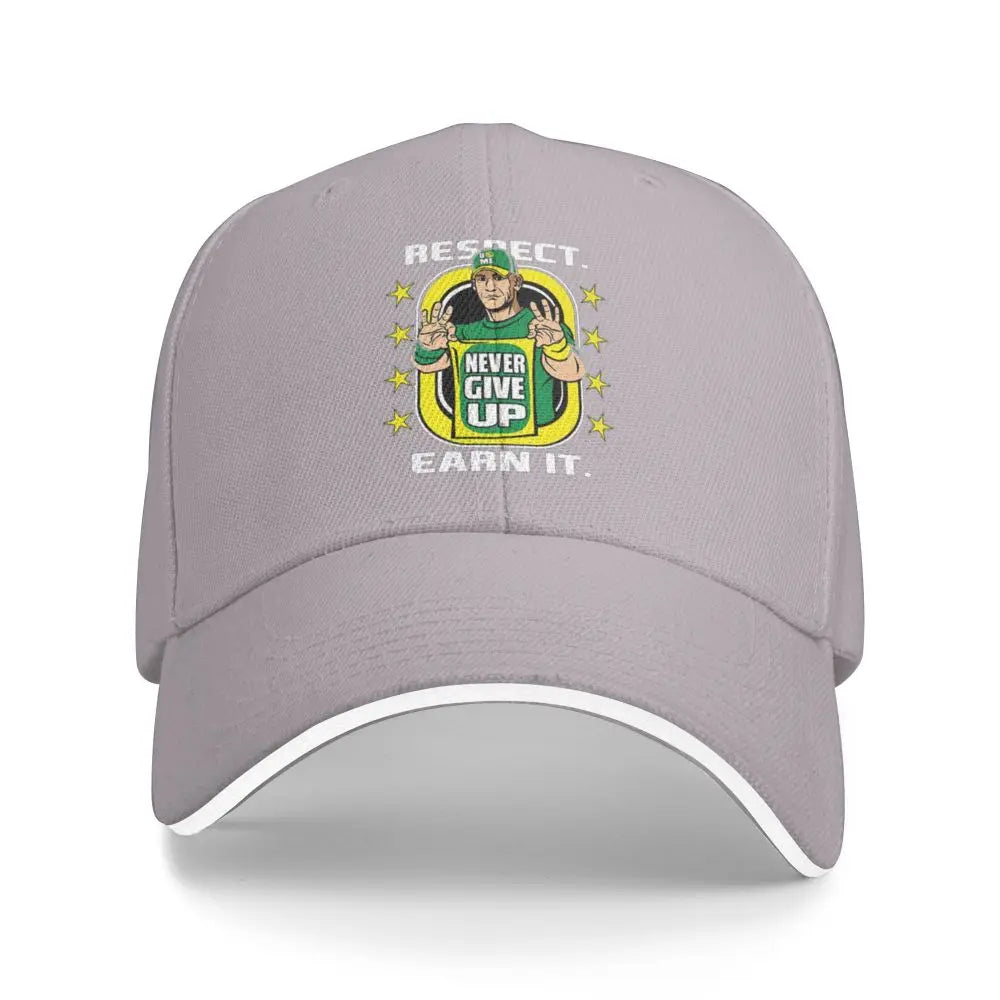 Yellow Wrestling Cena John White Custom Baseball Caps For Mens Unisex Male Beach Sunscreen Hat Snapback Cap