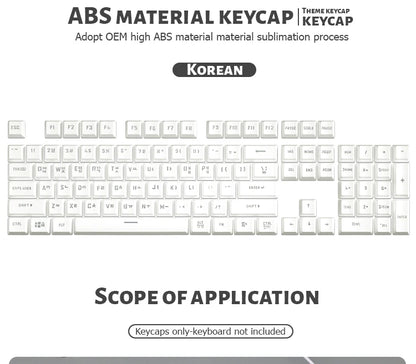 104 Teclas Keycaps Retroiluminadas Coreano Francês Russo Espanhol Alemão para Teclado Mecânico com Switch MX, Perfil OEM, Teclas ABS DIY