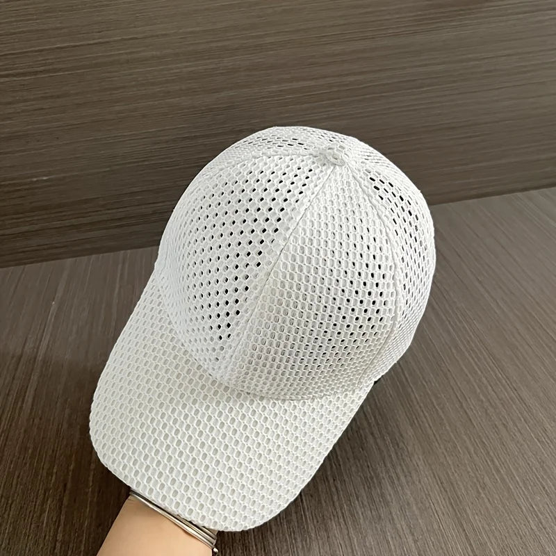 New Outdoor Casual Mesh Baseball Cap Simple Thin Breathable Summer Sun Hat for Women Men