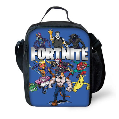 Hot Game Design Child Backpacks F-FortniteS Lunch Bag Pencil Case, Pupil Large Capacity School Bags for Boys and Girls, Best Gift