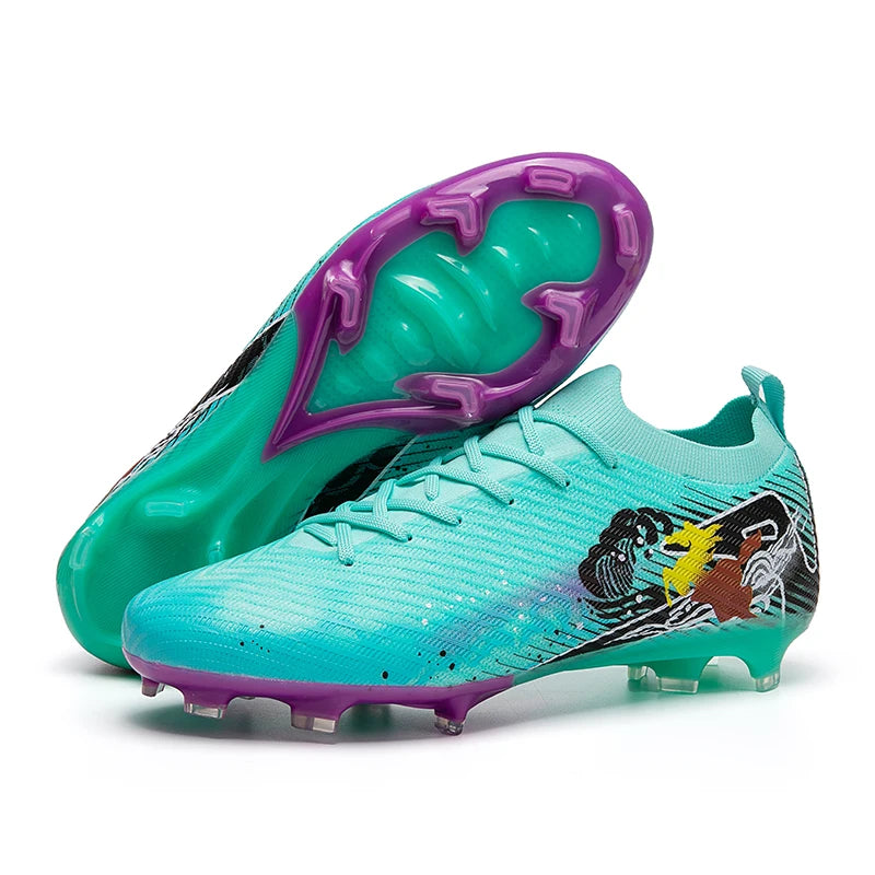 Nouvelles chaussures de football pour hommes, crampons d'entraînement, chaussures de soccer antidérapantes, ultralégères, crampons longs FG pour extérieur, livraison directe
