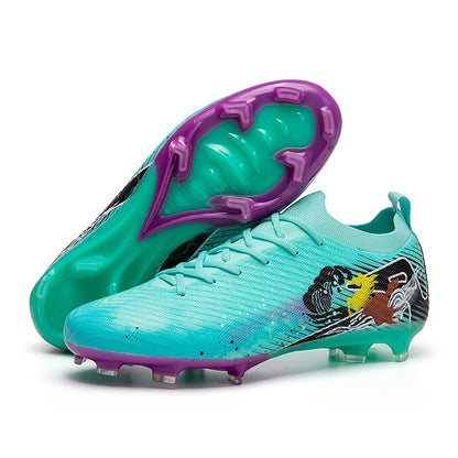 Nouvelles chaussures de football pour hommes, crampons d'entraînement, chaussures de soccer antidérapantes, ultralégères, crampons longs FG pour extérieur, livraison directe