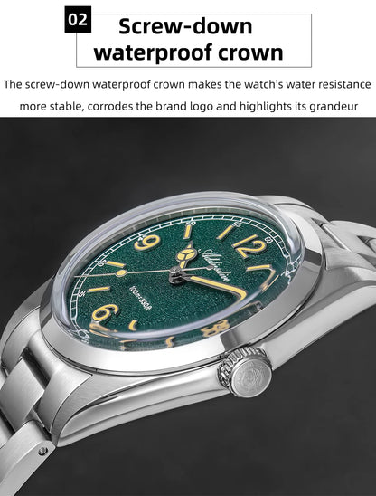 ADDIESDIVE 36mm Orologio da uomo in offerta AD2518, vetro bombato, acciaio inox 316L, impermeabile 100m, al quarzo