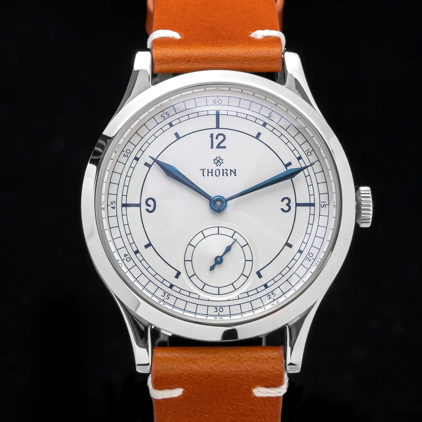 THORN T001 Quartz Watch 316L Stainless Steel Sapphire Crystal Waterproof Grilled Blue Hands Fashion Business Men Women Watch