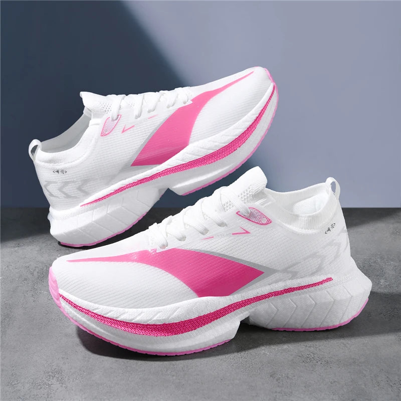 Ténis de corrida Air Cushion para homem, ténis masculinos, ténis de maratona com sola de carbono, ténis de jogging, calçado desportivo para atividades ao ar livre, ténis casuais para homem