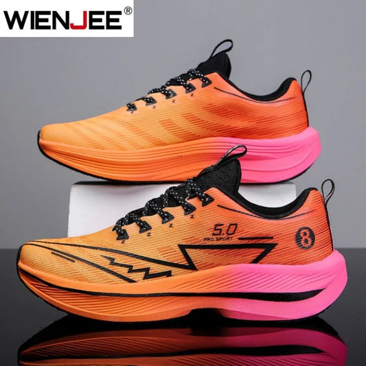 Men's Sports Running Shoes, Casual Marathon, Lightweight, Comfortable Women's Athletic Non-Slip Walking Sneakers, Outdoor Couple Shoes