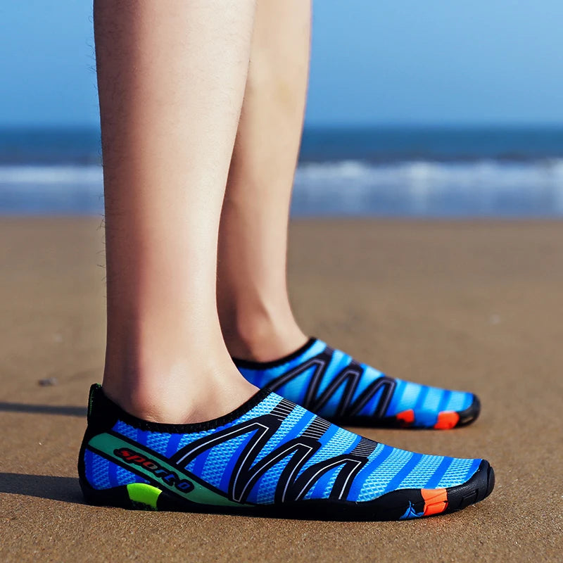 Scarpe da acqua ad asciugatura rapida per spiaggia, unisex, pantofole aqua da nuoto barefoot, scarpe da surf e risalita del fiume, calze outdoor leggere estive