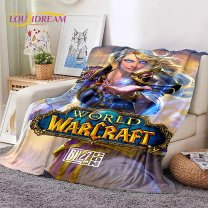 WOW, World of Warcraft  Demon Hunter, Lich King Game 3D Soft Blankets,Throw Blanket for Picnic Beds Sofa Home Bedroom Kids Gifts