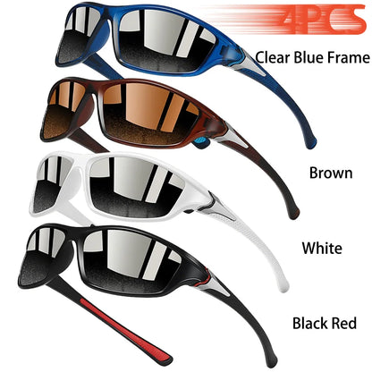 4PCS Fashion Classic Vintage Sports Sunglasses Protection Cycling Fishing Running Mountaineering Driving Sun Glasses