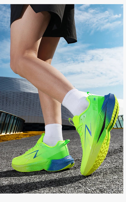 Running Shoes Carbon Plate Specialty Marathon Men's Sports Mesh Breathable Lightweight Women's Athletic Non-Skid Sneakers