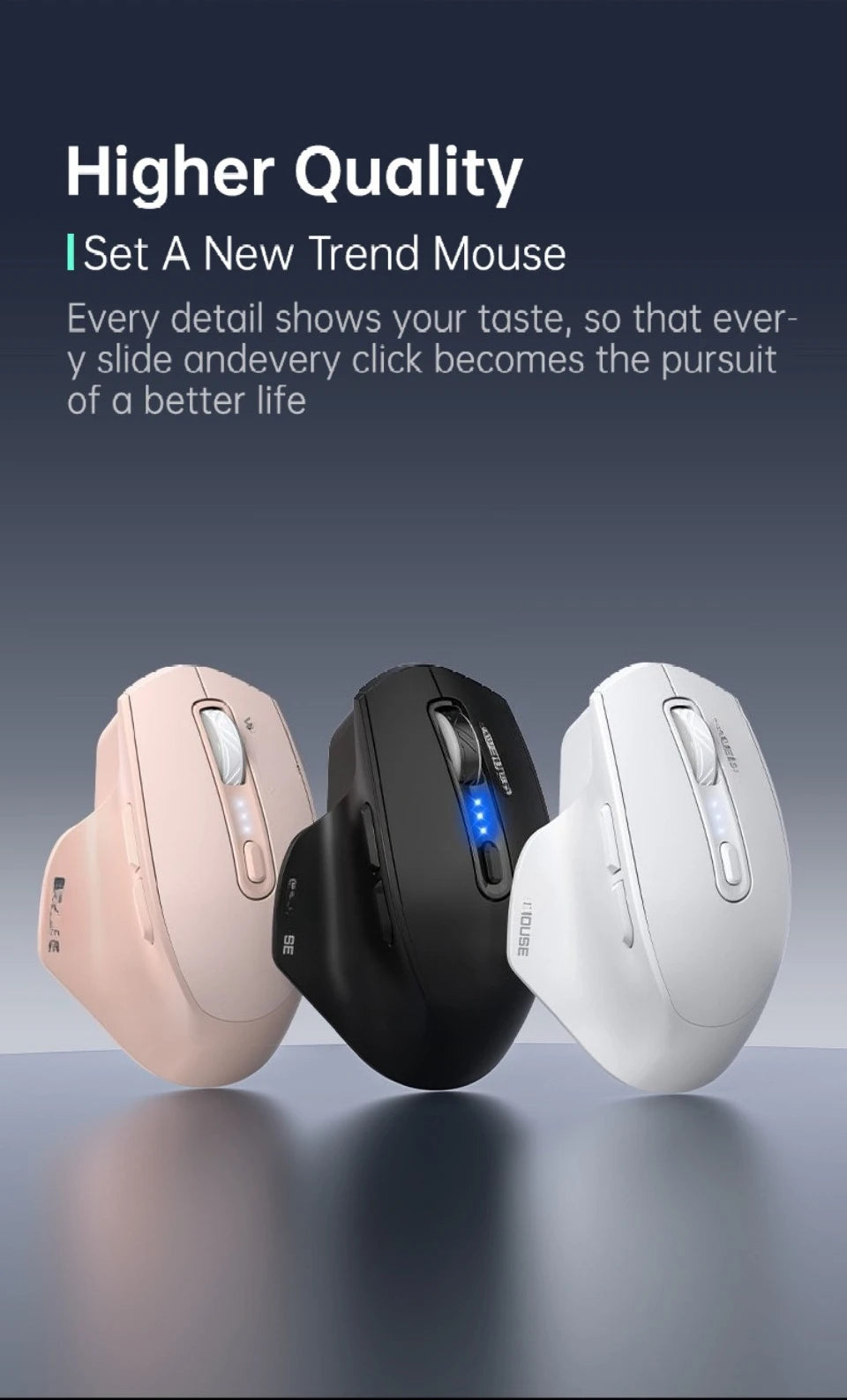 USB Wired Mouse RGB Backlight Silent Ergonomic Adjustable DPI for Desktop Laptop PC Office Gaming Home Daily Working Use