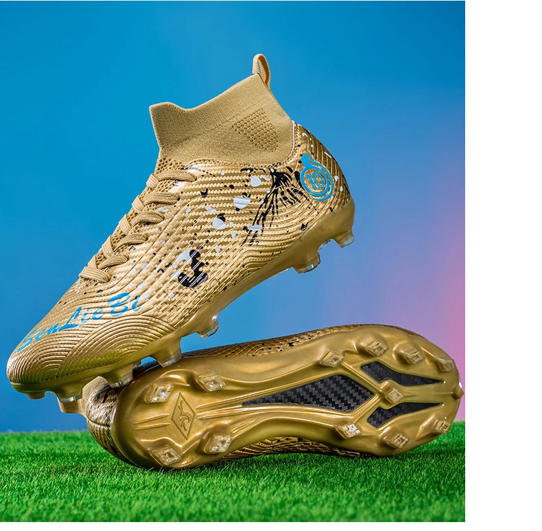 Nouvelles chaussures de football professionnelles pour hommes, chaussures de football antidérapantes, unisexes, respirantes, chaussures de futsal, nouvelles chaussures à crampons, livraison directe, ultralégères