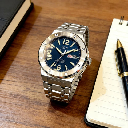 Reloj mecánico para hombre Carnival (serie IW de gama alta) – Lujo, cristal de zafiro, hermético hasta 50 m, movimiento automático importado